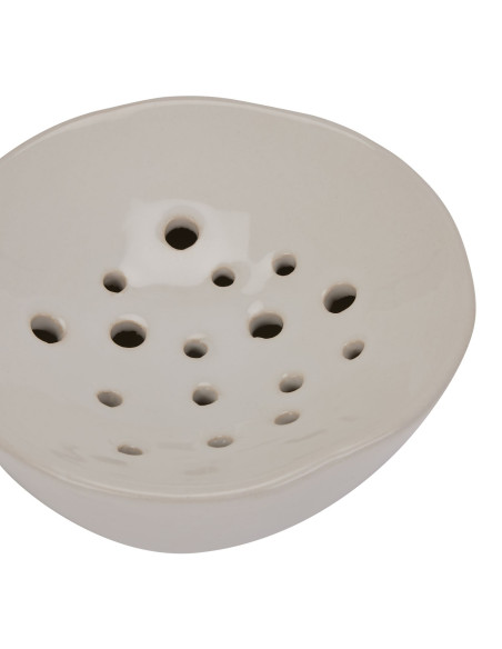 Affordable industrial style furniture Hill Interiors Off White Ceramic Flower Frog 22881 for modern home decor, free shipping o