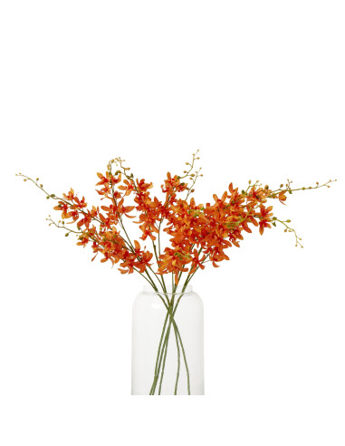 Affordable industrial style furniture Hill Interiors Orange Cymbidium Spray 23871 for modern home decor, free shipping options