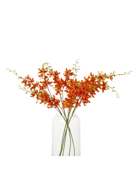Affordable industrial style furniture Hill Interiors Orange Cymbidium Spray 23871 for modern home decor, free shipping options