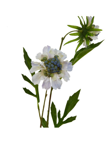 High-quality metal and wood construction of Hill Interiors SKU 23417 Pale Blue Scabious Stem, detailed view for UK customers.