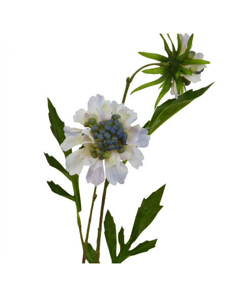 High-quality metal and wood construction of Hill Interiors SKU 23417 Pale Blue Scabious Stem, detailed view for UK customers.