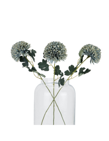 High-quality metal and wood construction of Hill Interiors SKU 22718 Pale Green Blue Chrysanthemum, detailed view for UK custom