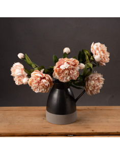 High-quality metal and wood construction of Hill Interiors SKU 19740 Peach Peony Rose, detailed view for UK customers. 2