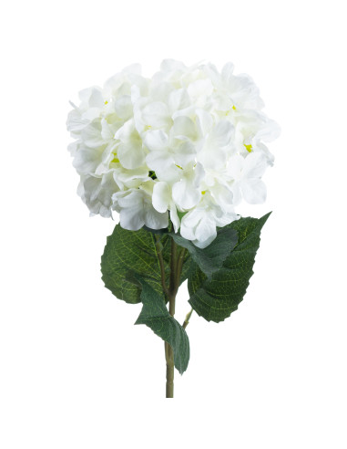 High-quality metal and wood construction of Hill Interiors SKU 20488 Single White Hydrangea, detailed view for UK customers.