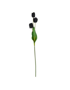 Affordable industrial style furniture Hill Interiors Tall Black Triple Tulip Stem 22737 for modern home decor, free shipping op