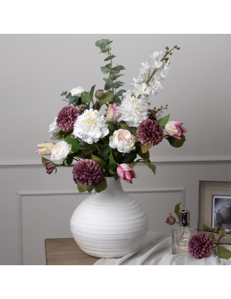 Affordable industrial style furniture Hill Interiors Tall White Delphinium Stem 22209 for modern home decor, free shipping opti