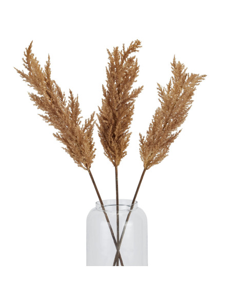 High-quality metal and wood construction of Hill Interiors SKU 22713 Taupe Faux Dried Pampas Grass Stem, detailed view for UK c