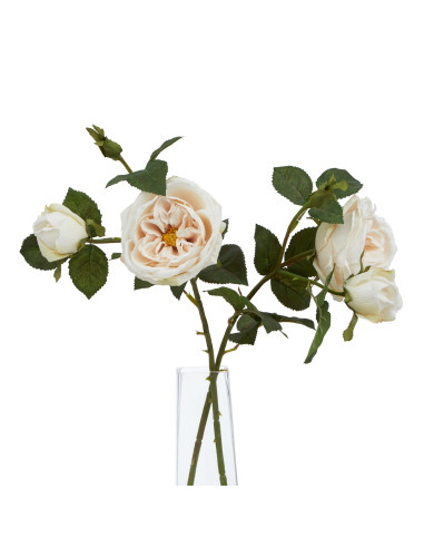 Full dimensions and specifications of Hill Interiors The Natural Garden Collection Palest Blush Charity Rose 23397: Height 58.0