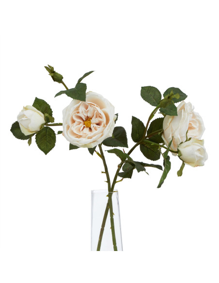 Full dimensions and specifications of Hill Interiors The Natural Garden Collection Palest Blush Charity Rose 23397: Height 58.0