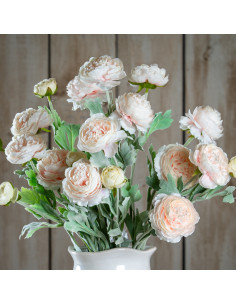 Affordable industrial style furniture Hill Interiors The Natural Garden Collection Pink Ranunculus 23385 for modern home decor, 2