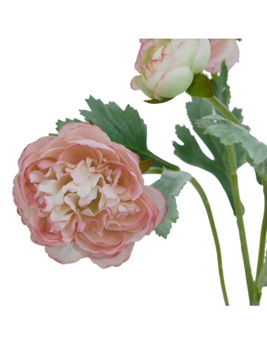 High-quality metal and wood construction of Hill Interiors SKU 23385 The Natural Garden Collection Pink Ranunculus, detailed vi