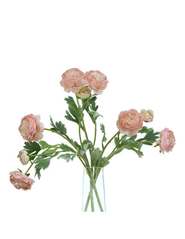 Full dimensions and specifications of Hill Interiors The Natural Garden Collection Pink Ranunculus 23385: Height 50.00cm, Width