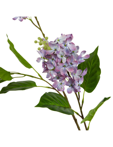 High-quality metal and wood construction of Hill Interiors SKU 23423 The Natural Garden Collection Purple Lilac Stem, detailed