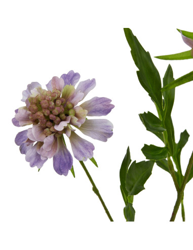 High-quality metal and wood construction of Hill Interiors SKU 23414 The Natural Garden Collection Purple Scabious Stem, detail