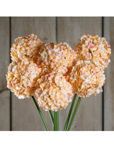 High-quality metal and wood construction of Hill Interiors SKU 23386 The Natural Garden Collection White & Apricot Allium, deta 2