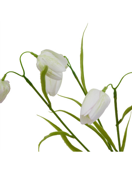 High-quality metal and wood construction of Hill Interiors SKU 23413 The Natural Garden Collection White Fritillaria Stem, deta