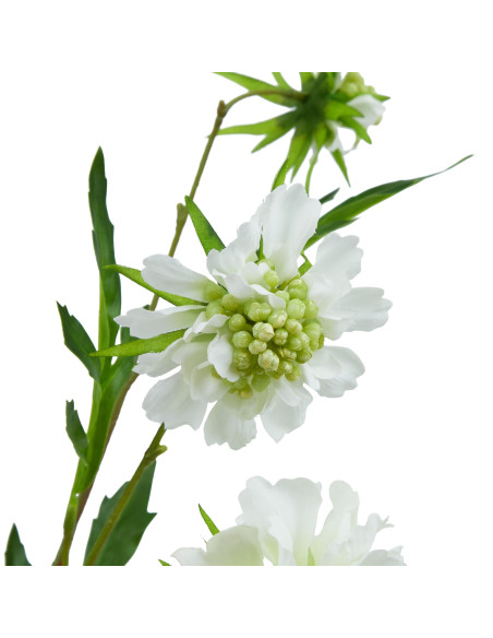 High-quality metal and wood construction of Hill Interiors SKU 23415 The Natural Garden Collection White Scabious Stem, detaile