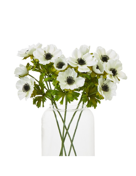 Affordable industrial style furniture Hill Interiors White Anemone Spray 23842 for modern home decor, free shipping options and