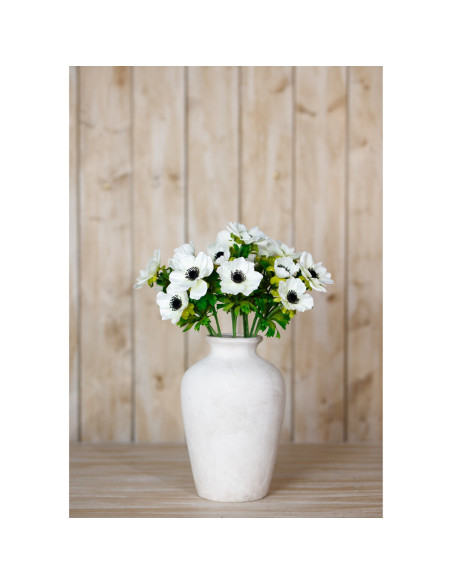 High-quality metal and wood construction of Hill Interiors SKU 23842 White Anemone Spray, detailed view for UK customers.