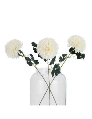 High-quality metal and wood construction of Hill Interiors SKU 22719 White Chrysanthemum, detailed view for UK customers.