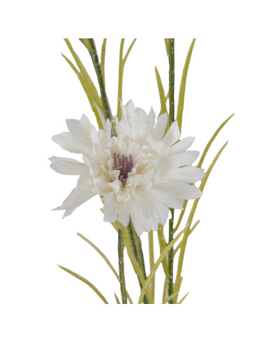Affordable industrial style furniture Hill Interiors White Cornflower Stem 24558 for modern home decor, free shipping options a