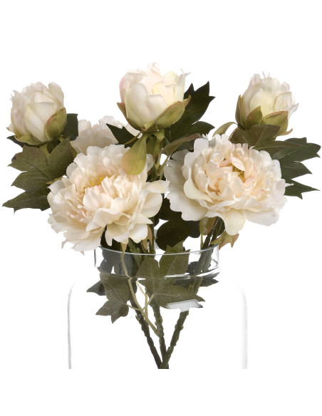 High-quality metal and wood construction of Hill Interiors SKU 19034 White Fashion Peony, detailed view for UK customers.