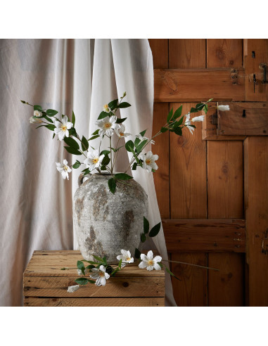 Affordable industrial style furniture Hill Interiors White Florida Clematis 22630 for modern home decor, free shipping options