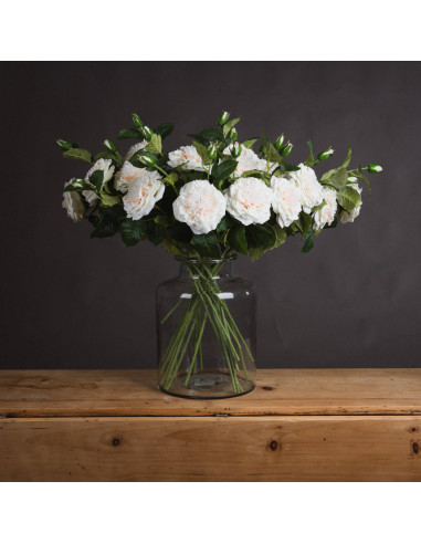 Hill Interiors White Garden Rose Spray 18948 - Authentic Hill Interiors furniture directly from FastDaddy UK. Exclusive collect