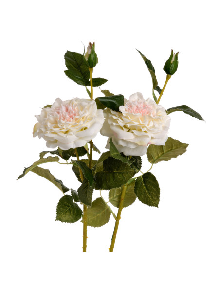 High-quality metal and wood construction of Hill Interiors SKU 18948 White Garden Rose Spray, detailed view for UK customers.