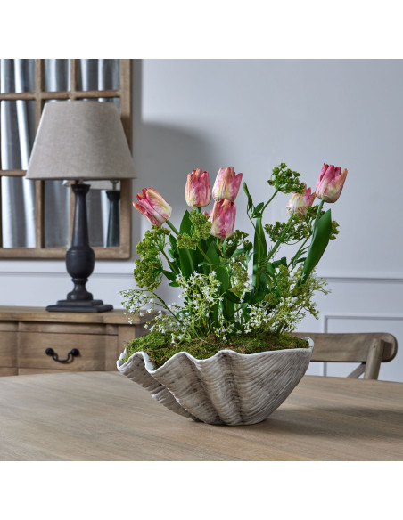 High-quality metal and wood construction of Hill Interiors SKU 20910 White Gypsophila Spray, detailed view for UK customers.