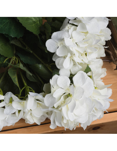 Affordable industrial style furniture Hill Interiors White Hydrangea Bouquet 19064 for modern home decor, free shipping options