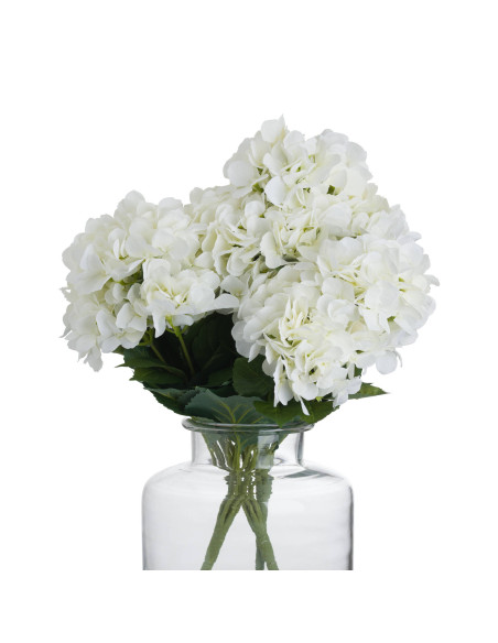 High-quality metal and wood construction of Hill Interiors SKU 19064 White Hydrangea Bouquet, detailed view for UK customers.