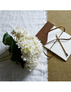 High-quality metal and wood construction of Hill Interiors SKU 22621 White Hydrangea Bunch, detailed view for UK customers. 2