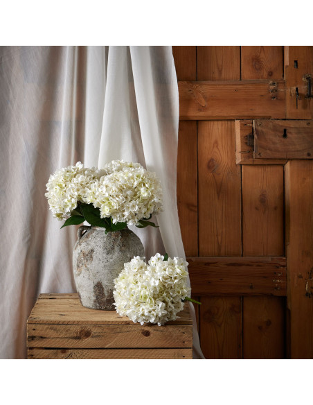 Affordable industrial style furniture Hill Interiors White Hydrangea Bunch 22621 for modern home decor, free shipping options a