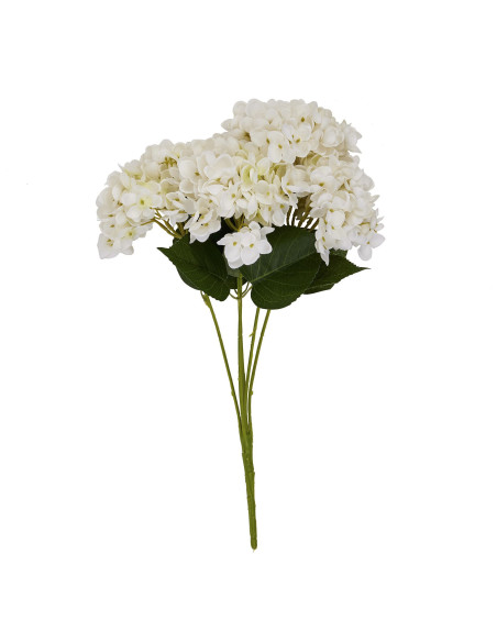 High-quality metal and wood construction of Hill Interiors SKU 22621 White Hydrangea Bunch, detailed view for UK customers.