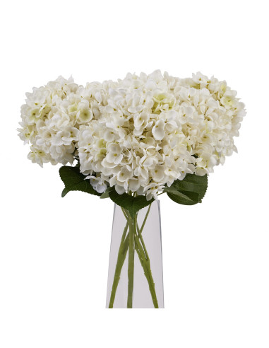 Full dimensions and specifications of Hill Interiors White Hydrangea Bunch 22621: Height 47.00cm, Width 23.00cm, perfect for yo