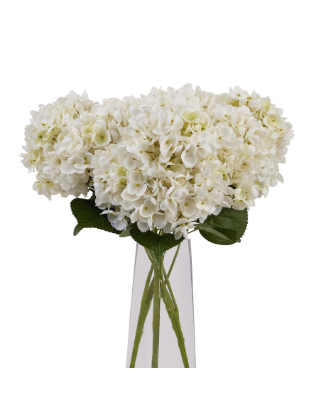 Full dimensions and specifications of Hill Interiors White Hydrangea Bunch 22621: Height 47.00cm, Width 23.00cm, perfect for yo