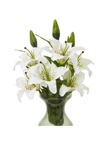 Affordable industrial style furniture Hill Interiors White Madonna Lily Spray 23846 for modern home decor, free shipping option