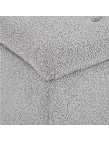 HOMCOM 47L Storage Ottoman, End of Bed Bench with Wooden Legs, Fabric Footstool for Living Room, Bedroom, 95 x 38 x 45cm, Grey