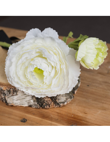 Affordable industrial style furniture Hill Interiors White Ranunculus Spray 18941 for modern home decor, free shipping options