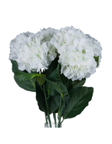 High-quality metal and wood construction of Hill Interiors SKU 18928 White Small Head Hydrangea, detailed view for UK customers
