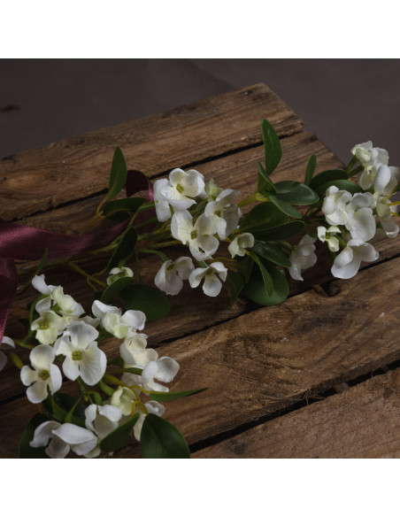 Affordable industrial style furniture Hill Interiors White Spring Mock Orange Flower 19016 for modern home decor, free shipping