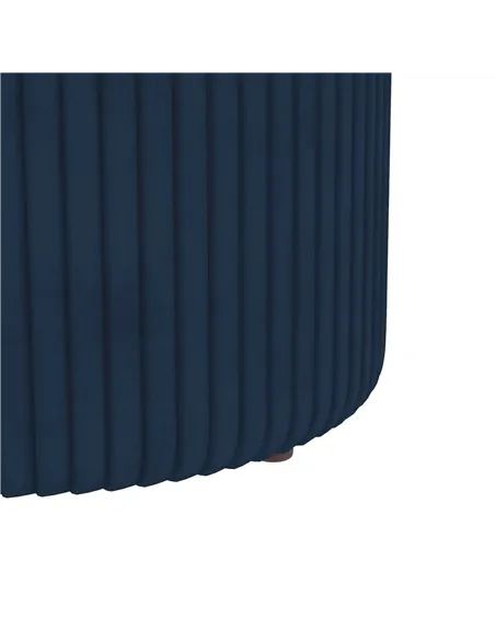 HOMCOM Velvet-Feel Storage Ottoman - Blue