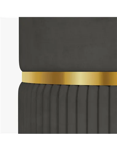 HOMCOM Velvet-Feel Storage Ottoman - Grey