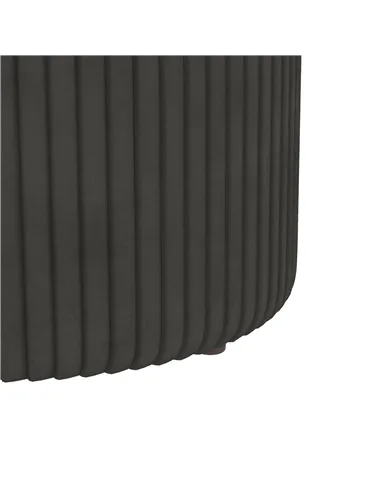 HOMCOM Velvet-Feel Storage Ottoman - Grey