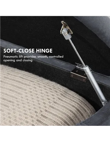 HOMCOM Velvet-Feel Half Circle Storage Ottoman - Dark Grey