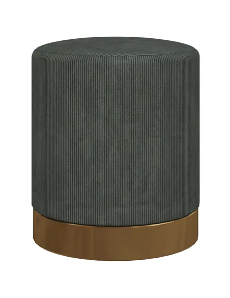 HOMCOM Soft Padded Corduroy Footstool - Dark Green