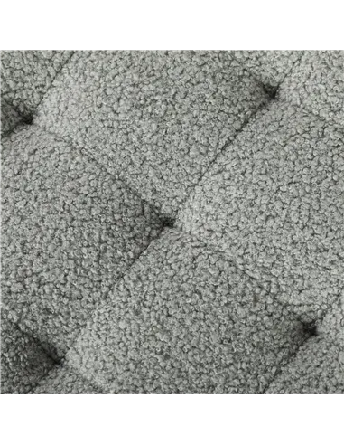 HOMCOM 40.5L Teddy Fleece Storage Ottoman - Grey