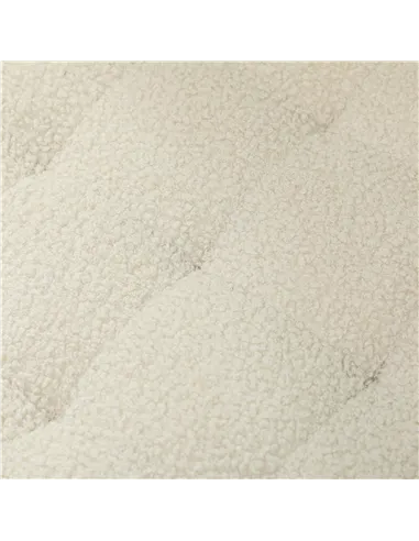 HOMCOM 40.5L Teddy Fleece Storage Ottoman - Cream White