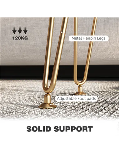 HOMCOM 5L Velvet-Feel Storage Ottoman - Green